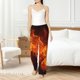 thumbnail image 4 of Fotbe Fiery Orange Flames Energy Pantalones de Pijama para Mujer, Pantalones de Dormir, Pantalones Pj con Cordón y Bolsillos-X-Large, 4 of 6
