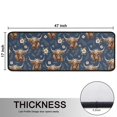 thumbnail image 5 of Highland Cow and Flower Print Anti Fatigue Kitchen Rugs Set Of 2, Non Slip Washable Decorative Floor Mats for Sink Laundry and Home Use, 17"x47", 5 of 5
