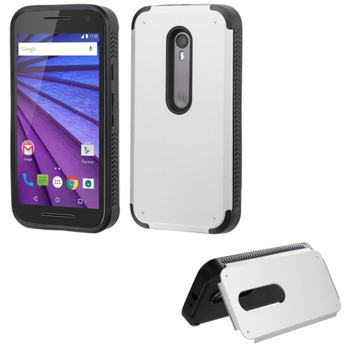 Vaardig veiligheid Achternaam For Motorola Moto G (3rd Gen)Inverse Advanced Impact Armor Stand Protector  Cover (Silver) - Walmart.com