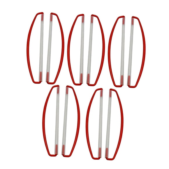 10 postes para pancartas manuales, soportes de bandera portátiles, accesorios estables y versátiles, varilla de soporte para eventos deportivos, de rojo 17cm