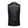 thumbnail image 4 of Styesk Débardeurs Homme Homme Col Rabattu Mode Rétro Uni avec Poches Boutons Débardeurs Blouse, 4 of 9