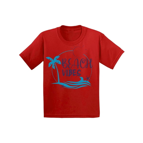 Awkward Styles Summer Youth Shirt Beach Vibes Shirt for Kids Beach T Shirt for Boys Beach Shirts for Girls Summer T-Shirt for Children Beach Vibes Gifts for Little One Summer Clothing for Children