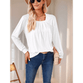 thumbnail image 4 of Womens Long Sleeve Tunic Tops White XL as shown in the picture, 4 of 6