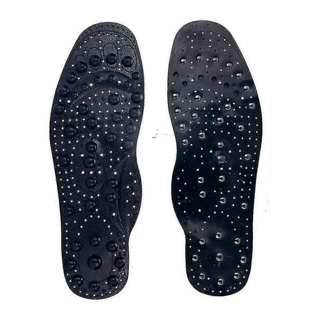 1 Pair Tourmaline Acupressure Insoles, Magnetic Acupressure Reflexology Insole Massager Gifts
