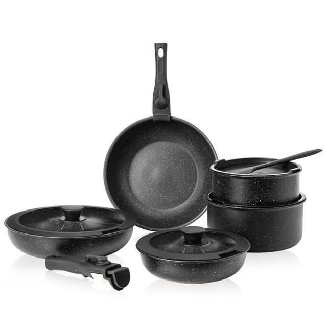 Set de ollas y sartenes Sweetcrispy Sweetcrispy, 12 unidades, antiadherentes