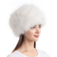thumbnail image 1 of 1 Uds. Gorro de piel sintética para mujer para invierno con gorro cosaco elástico estilo ruso gorro cálido blanco esquí de invierno, 1 of 5
