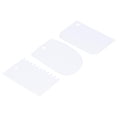 thumbnail image 2 of Cake Smoother, Cream Scraper Different Shapes High-quality Plastic Safe 3PCS/Set  For Cakes For Dough Bread White, 2 of 8