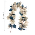 thumbnail image 3 of Fall Decor White Blue Garland 5.74FT Long Thanksgiving Garland Maple Leaves Wreath Hanging Vines Decor for Front Door Kitchen Fireplace Home Indoor Outdoor, 3 of 7