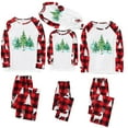 thumbnail image 2 of Yievot Family Christmas Pajamas Matching Sets PJ's Sleepwear Christmas Trees Printed Long Sleeve Shirts and Plaid Pants Festival Party Sleepwear, 2 of 6