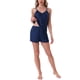 thumbnail image 2 of Conjuntos de loungewear de satén para mujer INSPIRE CHIC, tirantes dobles, sin mangas, espalda de corredor, sexy, camisón de seda, 2 piezas, M, azul, 2 of 6