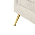 thumbnail image 7 of Modern Accent Chair for Living Room, Armchair ith Golden Metal Legs and Thin Strip Shape Arms, Upholstered Single Sofa Chair for Bedroom, Home Office, 330LBS Weight Capacity, Ivory, 7 of 7