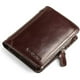 thumbnail image 1 of MANBANG Tarjetero Plegable de Cuero Genuino con Cierre y Bolsillo para Monedas, 1 of 7