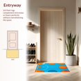 thumbnail image 3 of ODIKA 4' x 6' Machine Washable Non-Slip Area Rug, Geometric Circle High Traffic Rug, Blue, 122482, 3 of 7