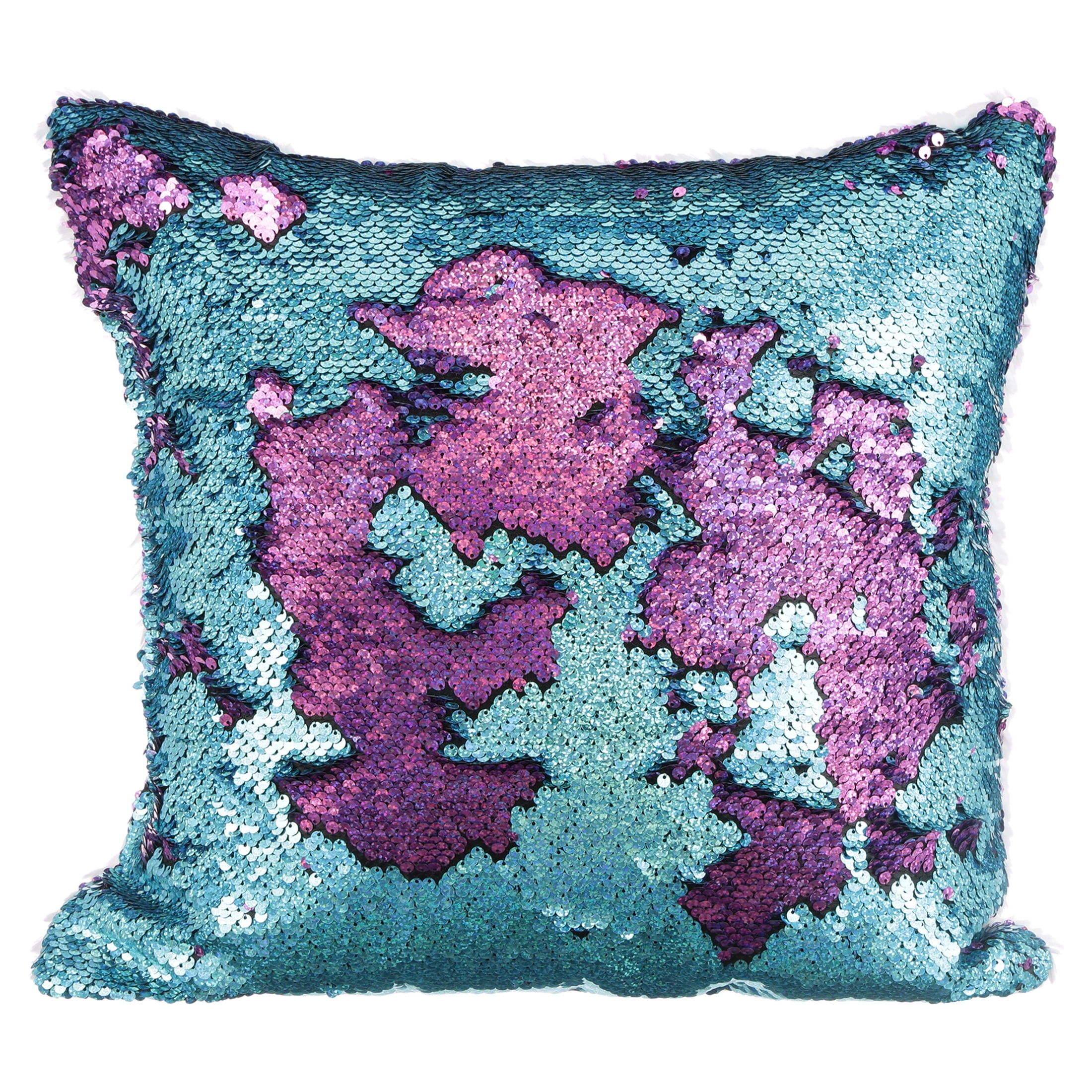 Mainstays Holographic Reversible Sequins Sparkle Pillow, 17" x 17"