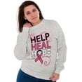 thumbnail image 4 of Help Heal Hope Breast Cancer Aware Women Crewneck Sweatshirt Brisco Brands M, 4 of 6
