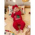 thumbnail image 6 of Miaouyo Baby Girl Christmas Romper Embroidery Crew Neck Bodysuits with Headband, 6 of 9