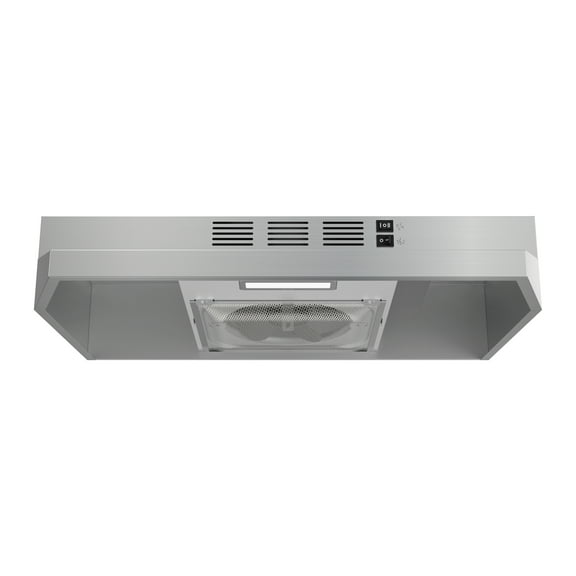 FIREGAS Range Hood 24 inch Under Cabinet Range Hood with 2 Speed Exhaust Fan, 290 CFM,Stainless Steel