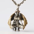 thumbnail image 2 of Collar con colgante de Ángel del diablo de doble alas de Metal para hombres y mujeres, amuleto de la suerte, joyería fresca, estilo mitológico Punk Retro, nuevo, 2 of 4