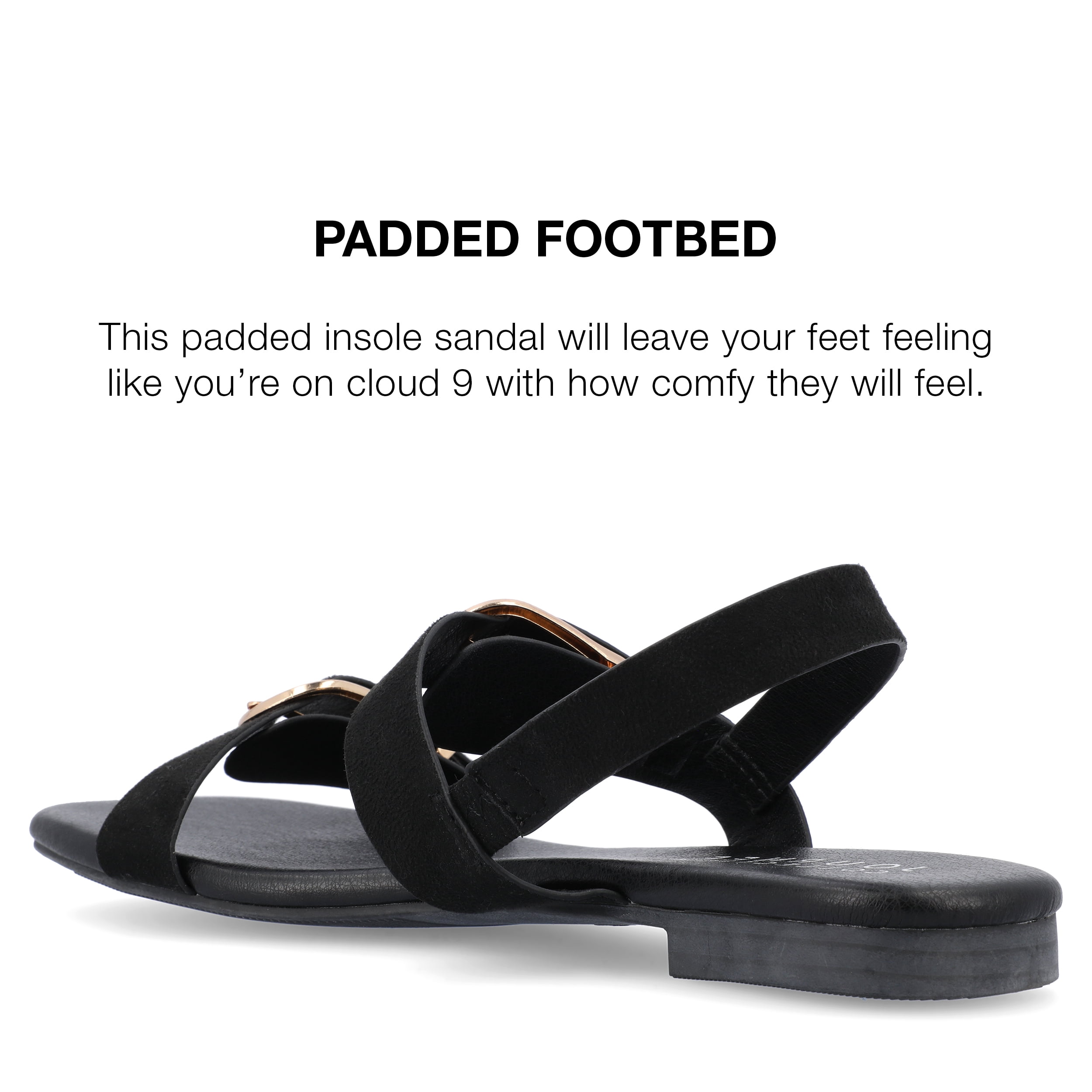Journee Collection Womens Twylah Low Stacked Heel Sling Back Sandals