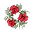thumbnail image 4 of Baoblaze Candle Artificial Wreath Boho Wreath Decor Greenery Wreath Pillar Candleholder for Tabletop Door Dinner Red, 4 of 8