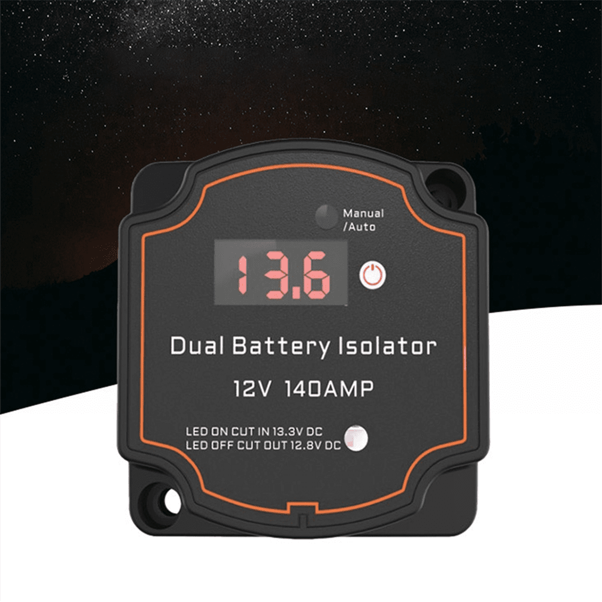 Smart Dual Battery Isolator 12V 140A Digital Voltage Sensitive Relay VSR Split Charge for Campers Car RV Marine Truck