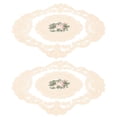 thumbnail image 1 of 2Pcs Dentelle Set de Table Rétro Style Français Anti Glissement Fadeless Multi But Brodé Tasse Tapis pour la Maison Café Bureau, 1 of 8