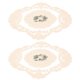 thumbnail image 2 of Estera de taza bordada mantel individual de encaje indecolorable 2 uds multiusos para café ANGGREK Otros, 2 of 8