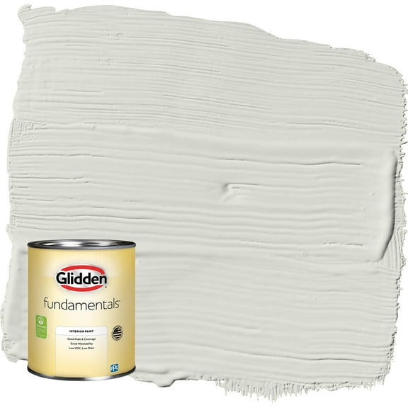 Glidden Fundamentals Anonymous / Green Semi-Gloss Interior Paint, 1 Quart