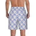 thumbnail image 3 of Naloa Plaid Flowers Men's Beach Shorts, Surfing shorts, Swim trunks, Quick Dry Swim Trunks for Surfing Beach Fun - Medium, 3 of 9