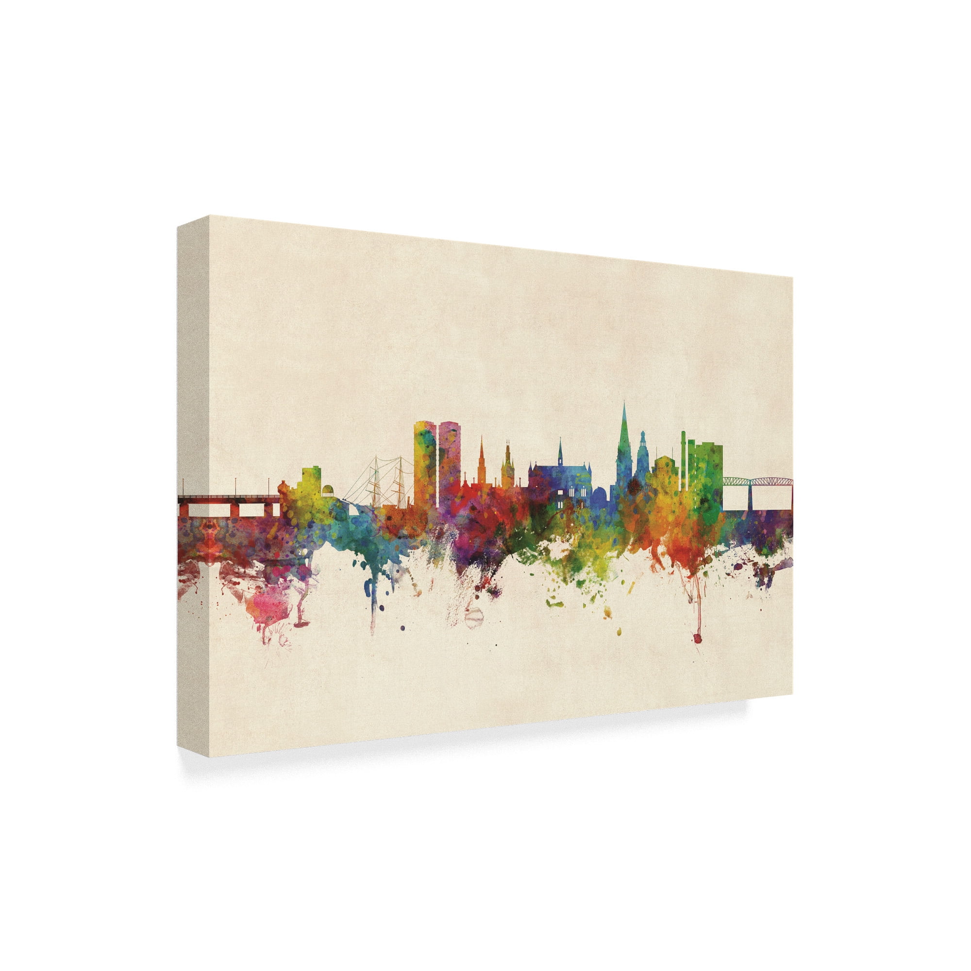Trademark Fine Art 'Dundee Scotland Skyline' Canvas Art by Michael Tompsett