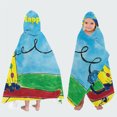 thumbnail image 4 of Pete the Cat Hooded Kids Beach Towels Toddler Microfiber Bath Wrap Hat Absorbent Swim Pool Cover-ups Poncho, 4 of 7