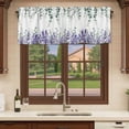 thumbnail image 6 of Eucalyptus Lavender Curtain Valances for Windows, Kitchen Valance Window Treatments Panel 2 Pack, Botanical Watercolor Flowers Leaves Rod Pocket Short Curtains for Bathroom Bedroom 42 x 18 Inch, 6 of 8