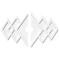thumbnail image 1 of Ekena Millwork CMP38X25ZE2-04000 4 in. ID x 11.75 in. Rectangle Zoe Architectural Grade PVC Contemporary Ceiling Medallion - 2 Piece, 1 of 1