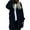 Blue, variant on Fesfesfes Women's Cardigan Open Front Hooded Coat with Pockets Fleece Cardigan Plush Coat Under $10