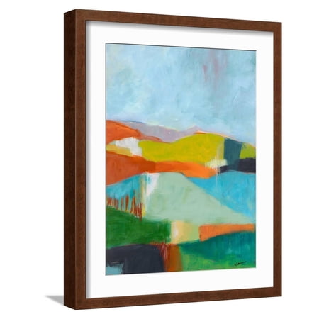 Art.com North Bay Hills Art Print by Jan Weiss, Brown Frame Wall Art, 17" x 21"