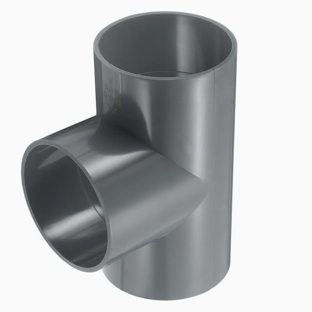 Uxcell 1Pcs 4" Tee 3 Vías Conectores de Tubo, Accesorio de Esquina para Estructura de Soporte de Estante, Conexión de Carpa, Gris