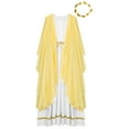 thumbnail image 4 of CHICTRY Girls Ancient Greek Nymph Toga Dress with Laurel Athenian Princess Dress-up for God of War Yellow 14, 4 of 5