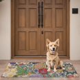 thumbnail image 4 of Bohemian Retro Floral Non-Slip Entryway Door Mat,Boho Indoor Decor Durable Low Plush Door Mat,Washable Welcome Rug for Patio Hallway Home Decor 16x47 Inches, 4 of 7