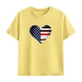 thumbnail image 4 of Amidoa Girls 2 Piece Outfits Summer Clothes Short Sleeve Cotton Floral Print T-Shirt and Shorts Casual Kids Clothing Sets Yellow Size 13, 4 of 9