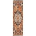 thumbnail image 3 of SAFAVIEH Classic Vintage Atanas Floral Bordered Polyester Area Rug, Orange/Navy, 6' x 9', 3 of 5