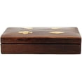 thumbnail image 4 of Ajuny Wooden Double Deck Playing Cards Holder Handmade Fine Brass Ace Design, 4 of 6