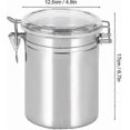 thumbnail image 2 of Airtight Stainless Steel Jar with Clear Acrylic Lid for Tea, Coffee, Sugar, and Food Storage, 2 of 4