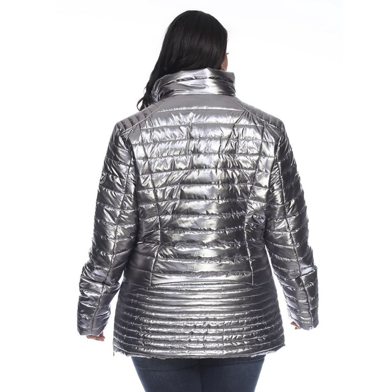 Plus size metallic jacket hot sale