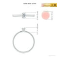 thumbnail image 4 of ANGARA Natural Oval Diamond Solitaire Engagement Ring in 14K White Gold for Women (Size-5x3mm| Color-G| Clarity-VS2) | April Birthstone, Anniversary, Jewelry Gift for Women | Natural Diamond Ring, 4 of 9