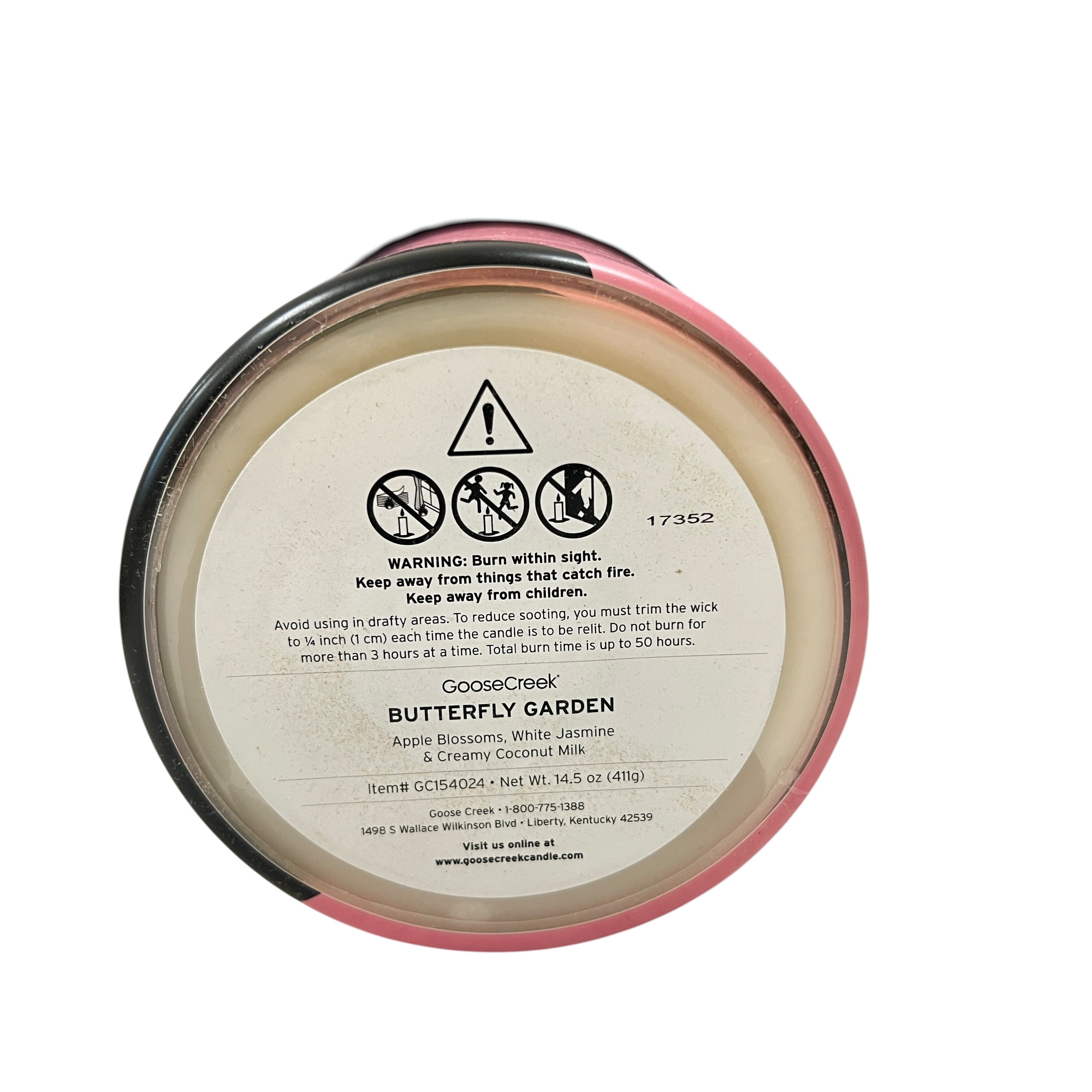 Goose Creek Butterfly Garden Scented 3 Wick Candle 14.5 oz