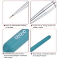thumbnail image 4 of Uxcell 3pcs Detail Paint Brushes 3mm Nylon Miniature Painting Brush for Watercolor Acrylic Painting(00000#), Blue, 4 of 6