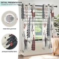 thumbnail image 3 of Yayeee Window Curtains Set of 2 for Living Room Light Filtering 63"x52", Beige Christmas Forest, 3 of 7