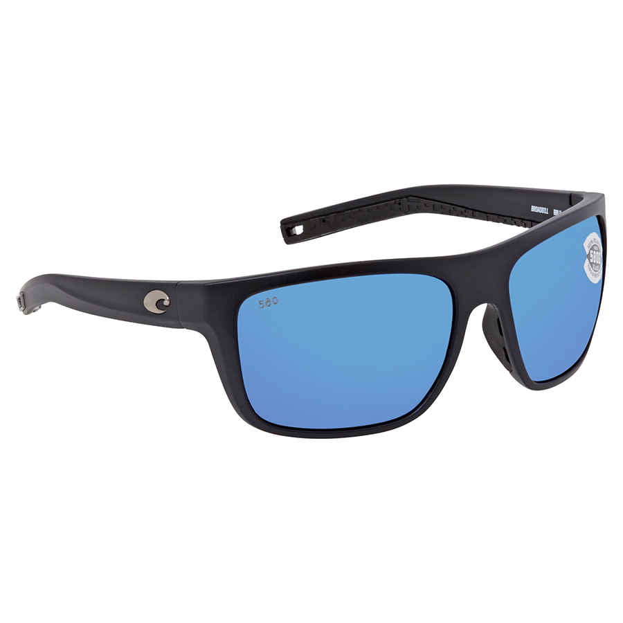 Shiny Gray Frame with Polarized Glass Blue Mirror Lenses for sale online Costa Del Mar Ferg Men's Wrapped Sunglasses 