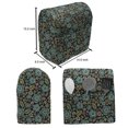 thumbnail image 5 of Floral Lounger Chair Bag, Pastel Flowers Petals Leaves in Earth Tones Foliage on Dark Backdrop, High Capacity Storage with Handle Container, Lounger Size, Teal Burnt Sienna Black, by Ambesonne, 5 of 5
