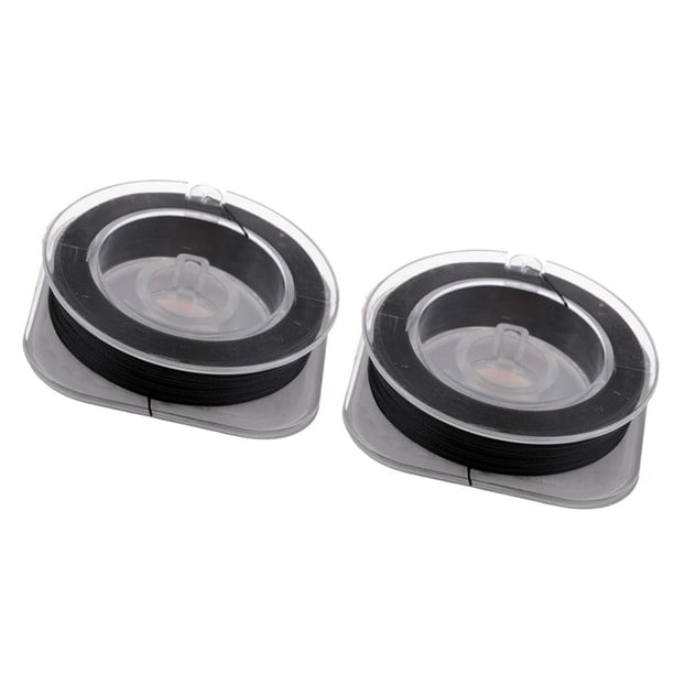 2 de para , para Guías de Anillo de Caña de Pescar, 55 Yardas, Color Negro